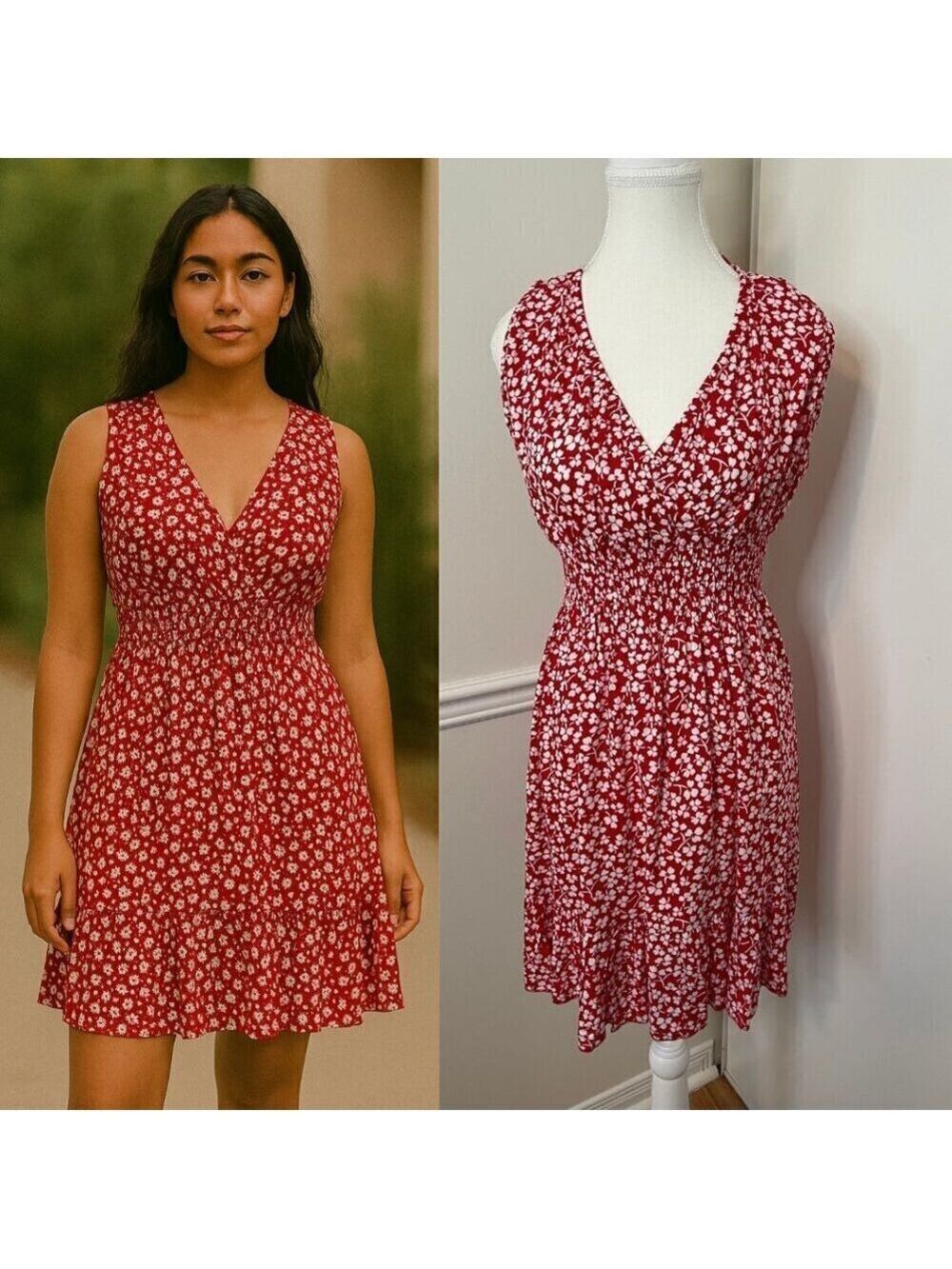 NWT Fisty Clover Print Empire Waist Dress